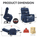 Fauteuil inclinable électrique à double moteur, fauteuil rembourré, canapé de massage chauffant avec minuterie, poches latérales et télécommande électrique
