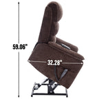 Fauteuil inclinable électrique à double moteur, fauteuil rembourré, canapé de massage chauffant avec minuterie, poches latérales et télécommande électrique