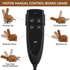 Fauteuil inclinable électrique à double moteur, fauteuil rembourré, canapé de massage chauffant avec minuterie, poches latérales et télécommande électrique