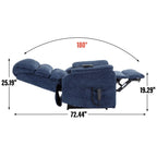 Fauteuil inclinable électrique à double moteur, fauteuil rembourré, canapé de massage chauffant avec minuterie, poches latérales et télécommande électrique