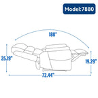 Fauteuil inclinable électrique à double moteur, fauteuil rembourré, canapé de massage chauffant avec minuterie, poches latérales et télécommande électrique