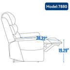 Fauteuil inclinable électrique à double moteur, fauteuil rembourré, canapé de massage chauffant avec minuterie, poches latérales et télécommande électrique