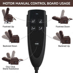 Fauteuil inclinable électrique à double moteur, fauteuil rembourré, canapé de massage chauffant avec minuterie, poches latérales et télécommande électrique