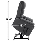 Fauteuil inclinable électrique à double moteur, fauteuil rembourré, canapé de massage chauffant avec minuterie, poches latérales et télécommande électrique