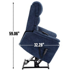 Fauteuil inclinable électrique à double moteur, fauteuil rembourré, canapé de massage chauffant avec minuterie, poches latérales et télécommande électrique
