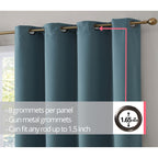 Rideaux occultants Dakota, isolation thermique, robustes et efficaces, avec œillets, 2 panneaux