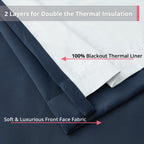 Rideaux occultants Dakota, isolation thermique, robustes et efficaces, avec œillets, 2 panneaux