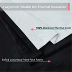 Rideaux occultants Dakota, isolation thermique, robustes et efficaces, avec œillets, 2 panneaux