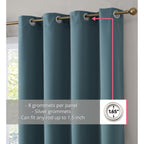 Rideaux occultants Dakota, isolation thermique, robustes et efficaces, avec œillets, 2 panneaux