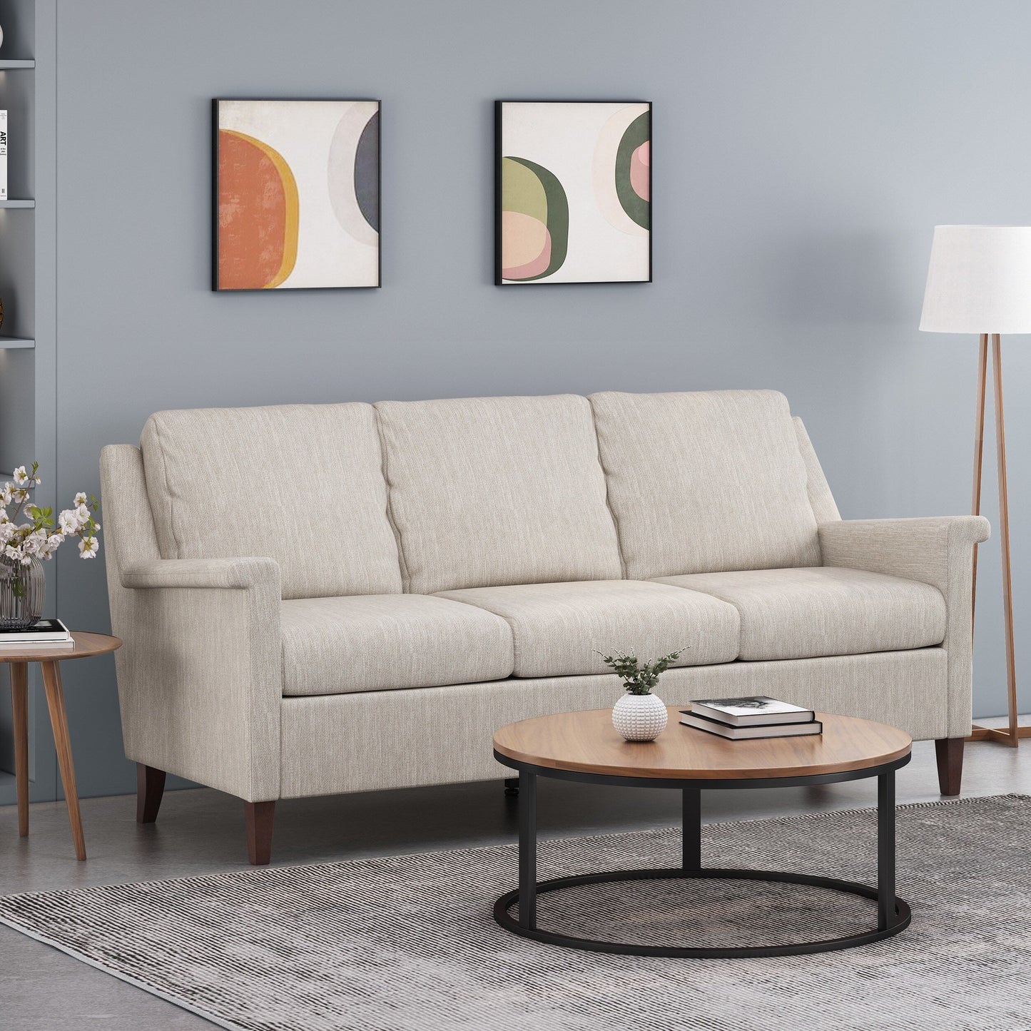 Canapé 3 places en tissu moderne Dupont par Christopher Knight Home