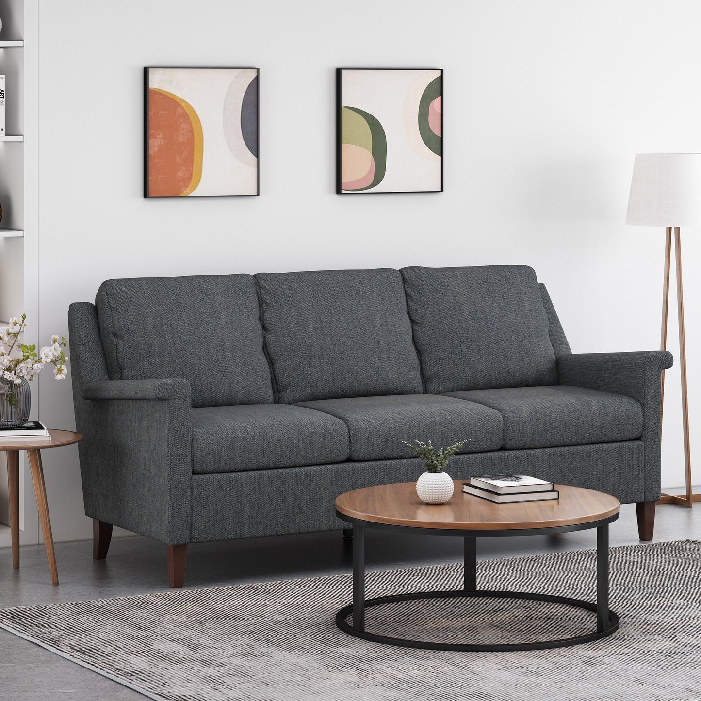 Canapé 3 places en tissu moderne Dupont par Christopher Knight Home