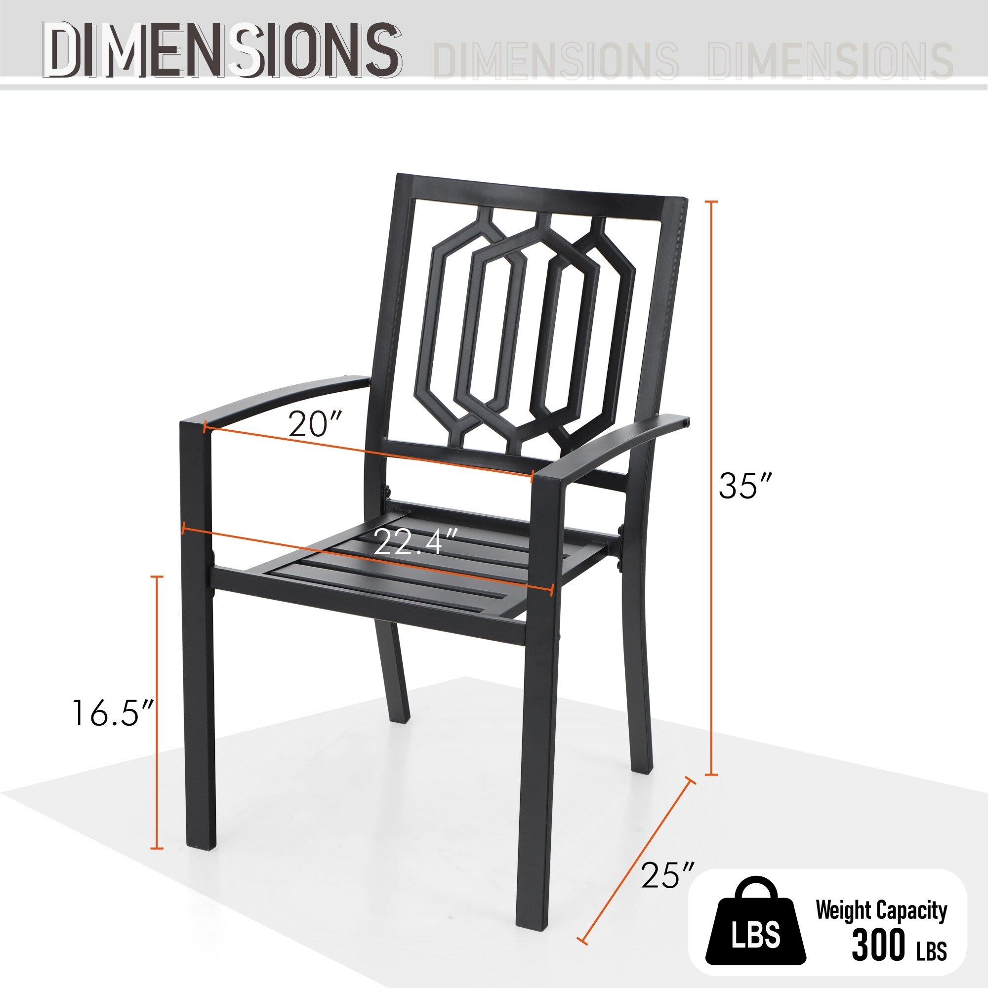 Ensemble de salle à manger d'extérieur en métal avec revêtement électrolytique MAISON ARTS (lot de 5)