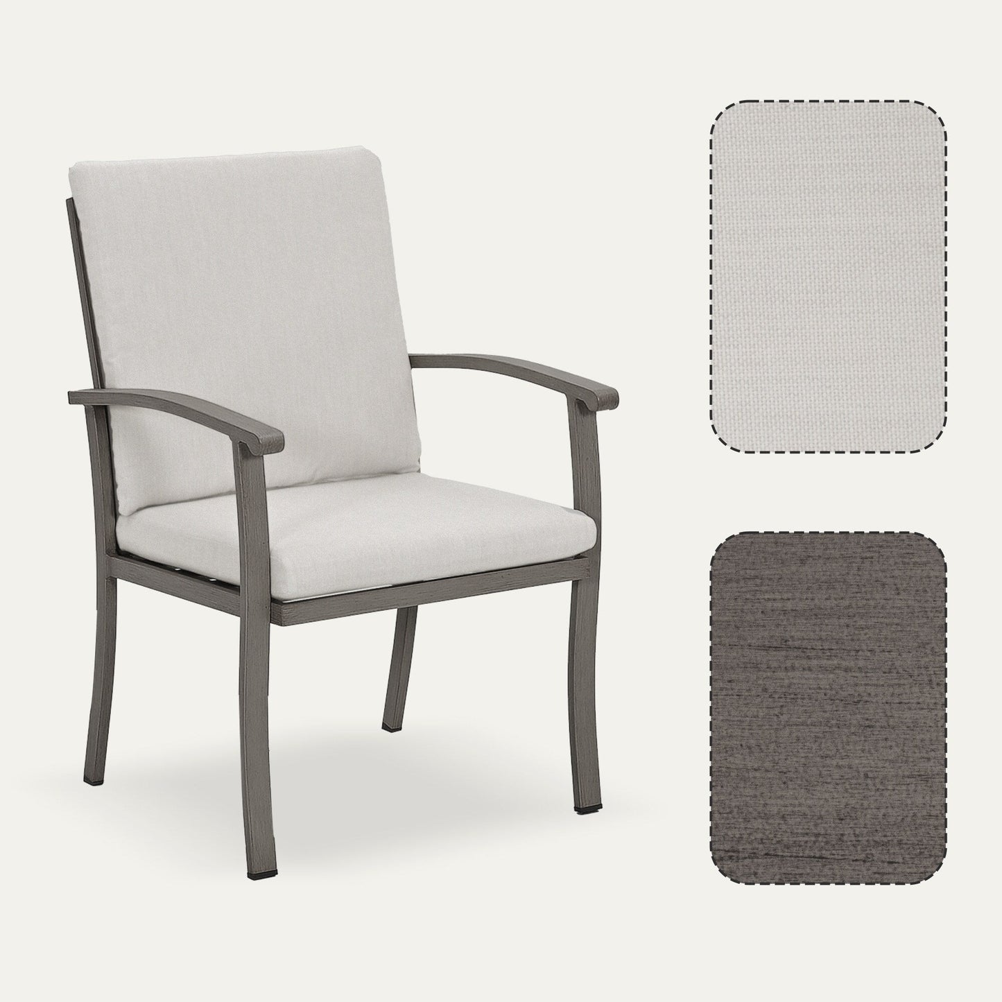 Ensemble de salle à manger de patio en aluminium 9 pièces EGEIROS LIFE AluLux avec coussins lavables