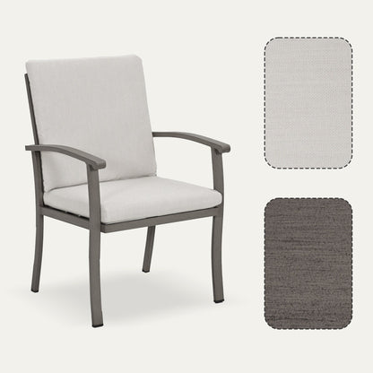 Ensemble de salle à manger de patio en aluminium 9 pièces EGEIROS LIFE AluLux avec coussins lavables