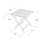 Ensemble de 3 tables pliantes en bois East West Furniture : une table basse d'extérieur en bois d'acacia et 2 fauteuils pliants, huile naturelle