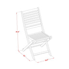 Ensemble de bistrot d'extérieur East West Furniture comprenant une table basse ronde en bois et deux chaises pliantes, huile naturelle