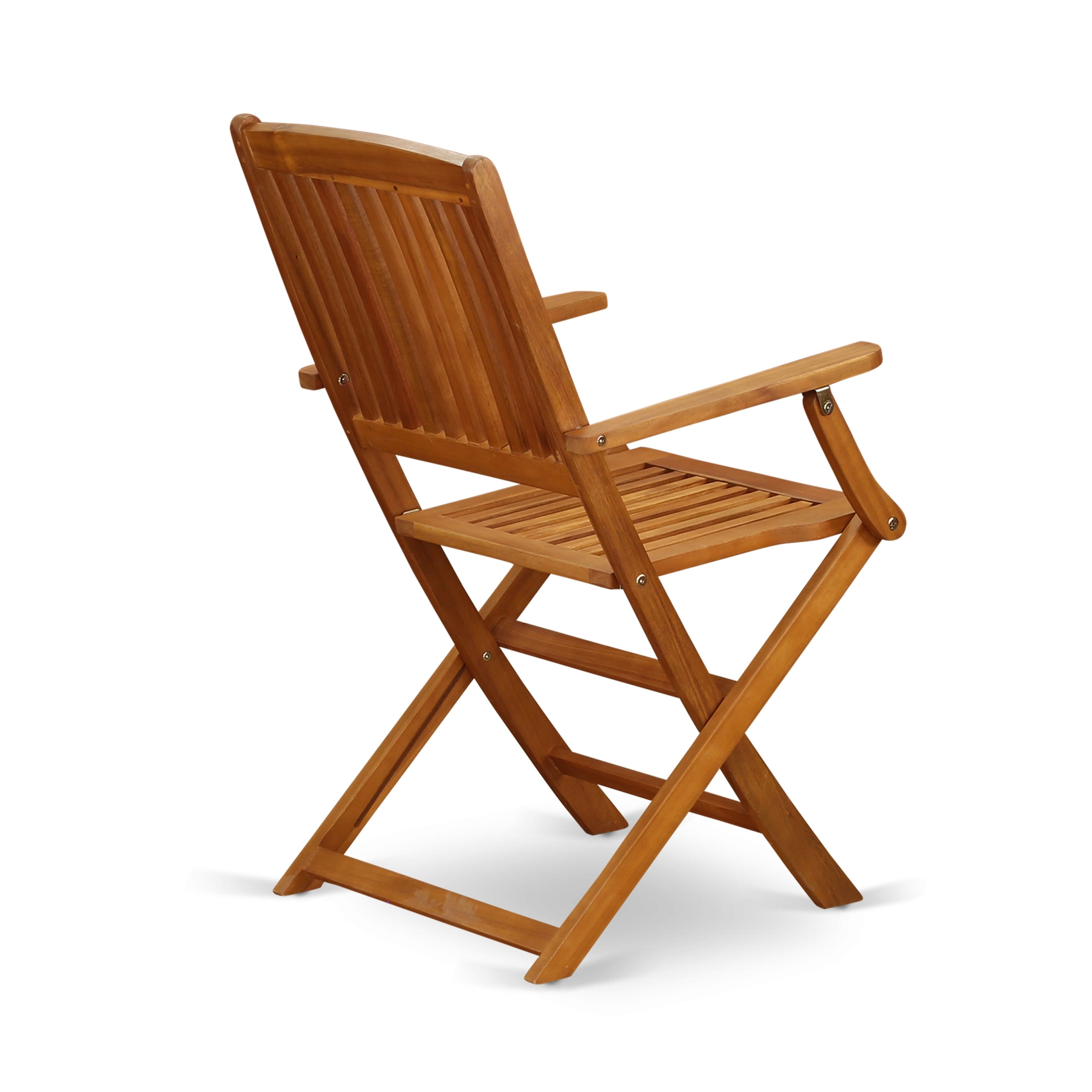 Ensembles de salle à manger d'extérieur East West Furniture : table ovale en bois d'acacia et chaises pliantes, huile naturelle (options de pièces)