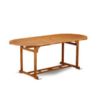 Ensembles de salle à manger d'extérieur East West Furniture : table ovale en bois d'acacia et chaises pliantes, huile naturelle (options de pièces)