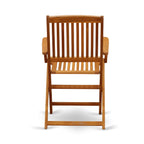 Ensembles de salle à manger d'extérieur East West Furniture : table ovale en bois d'acacia et chaises pliantes, huile naturelle (options de pièces)