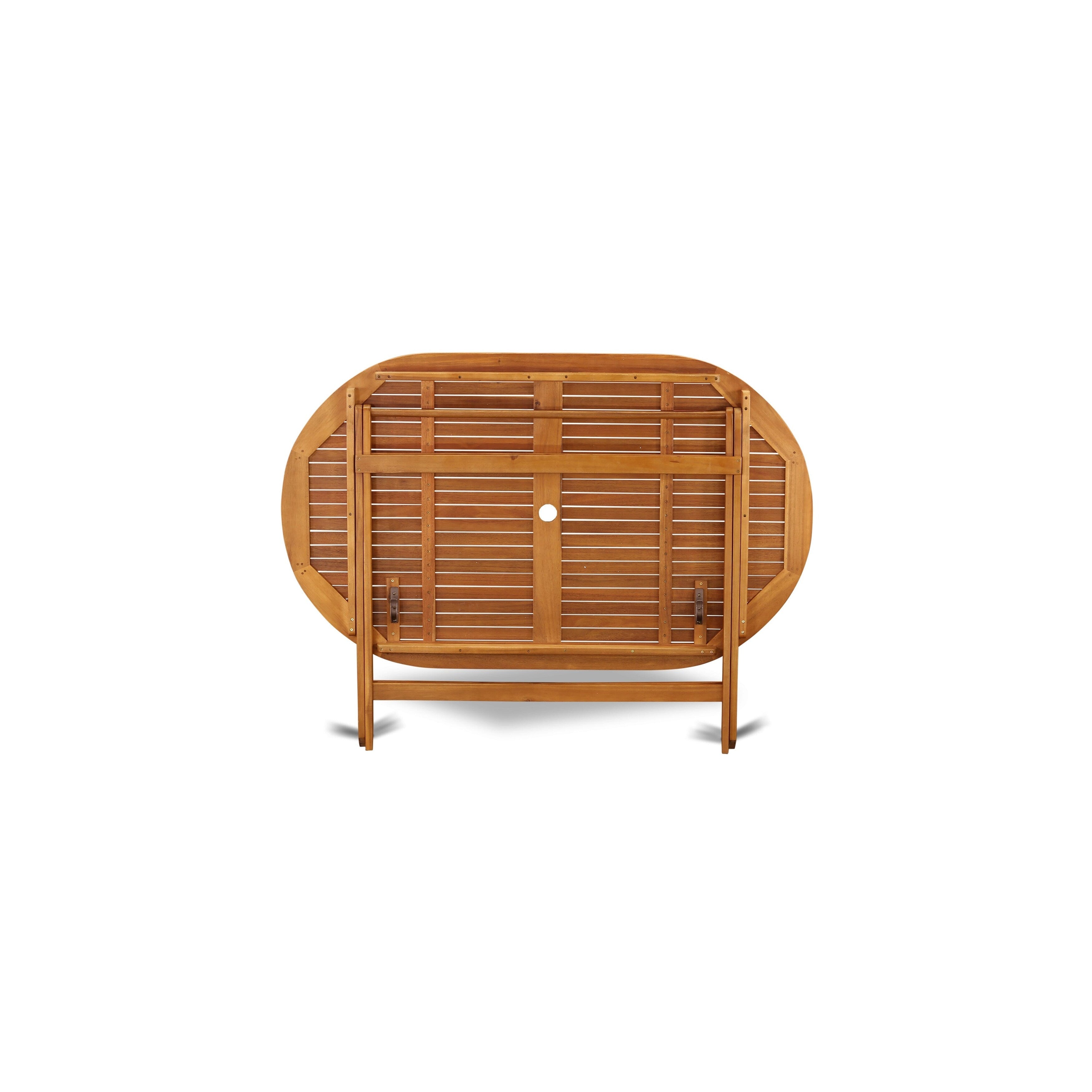 Ensemble de meubles de jardin East West Furniture : table en bois d'acacia et 4 chaises pliantes, huile naturelle (options de pièces)