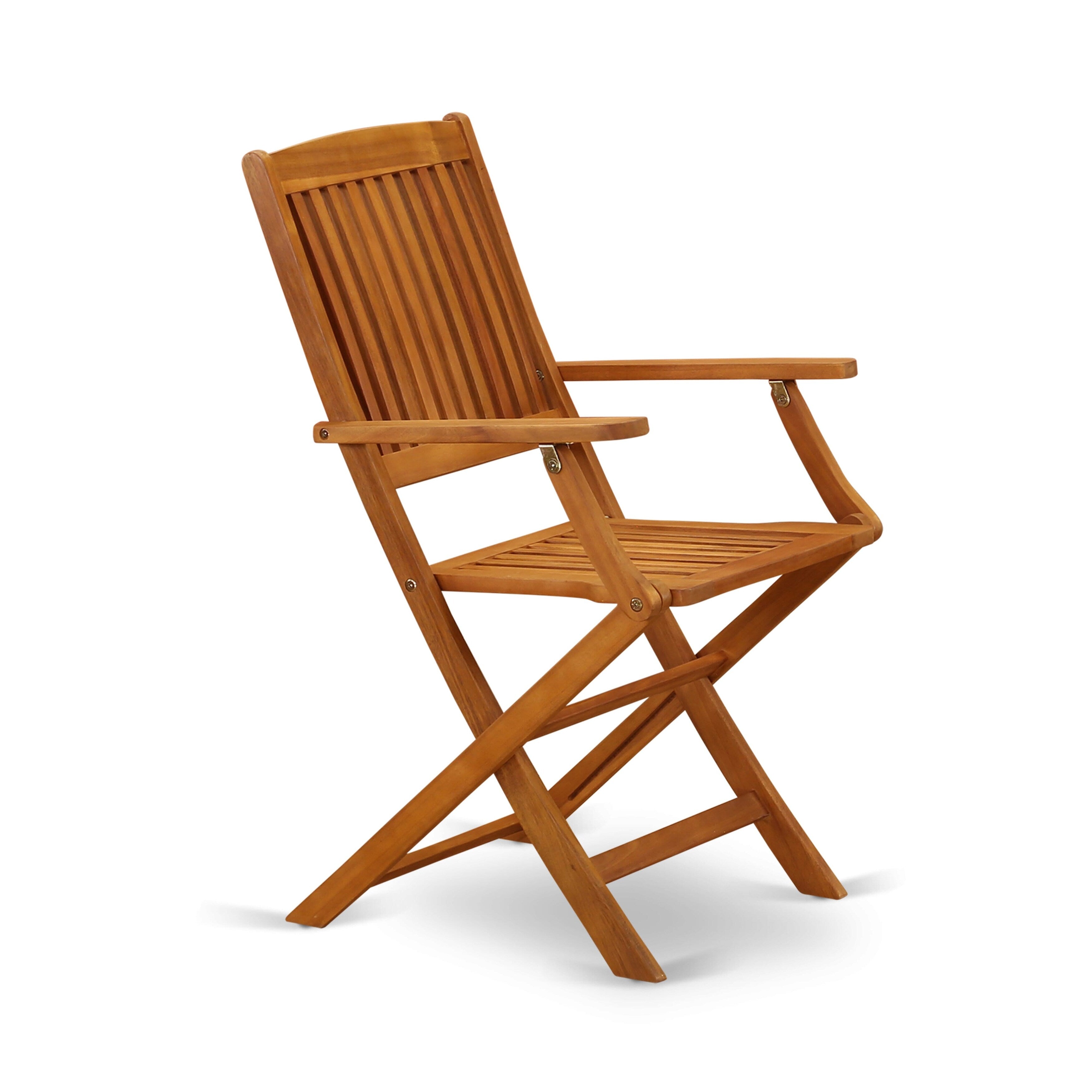 Ensemble de meubles de jardin East West Furniture : table en bois d'acacia et 4 chaises pliantes, huile naturelle (options de pièces)