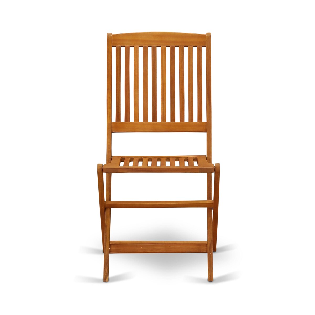 Ensemble de table de patio East West Furniture : table en bois d'acacia, chaises pliantes et chaises d'appoint, huile naturelle (options de pièces)