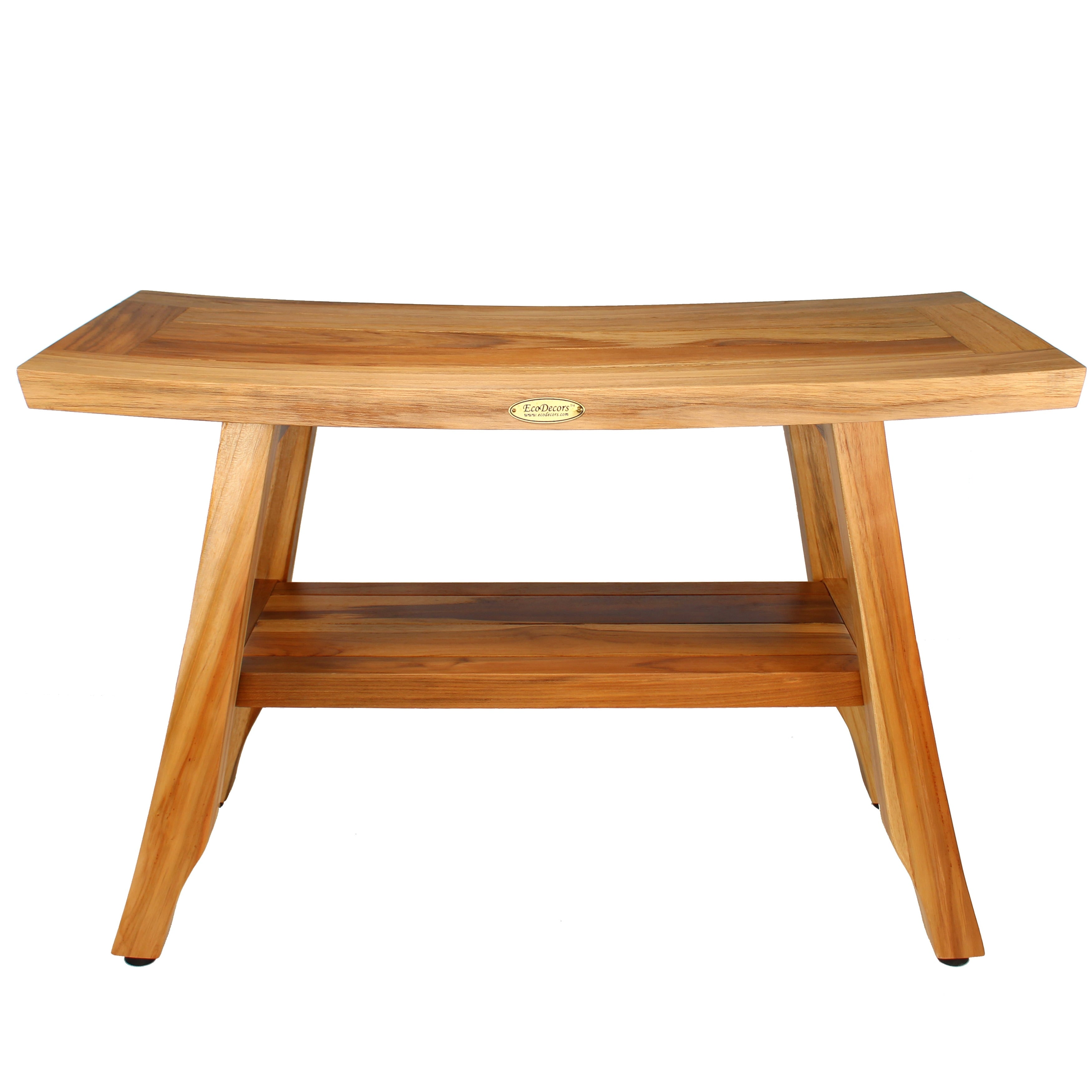 Banc de douche en teck EcoDecors 71 cm, banc en bois, banc de salle de bain, banc de salle de bain en teck, tabouret de douche en teck, siège de douche en teck