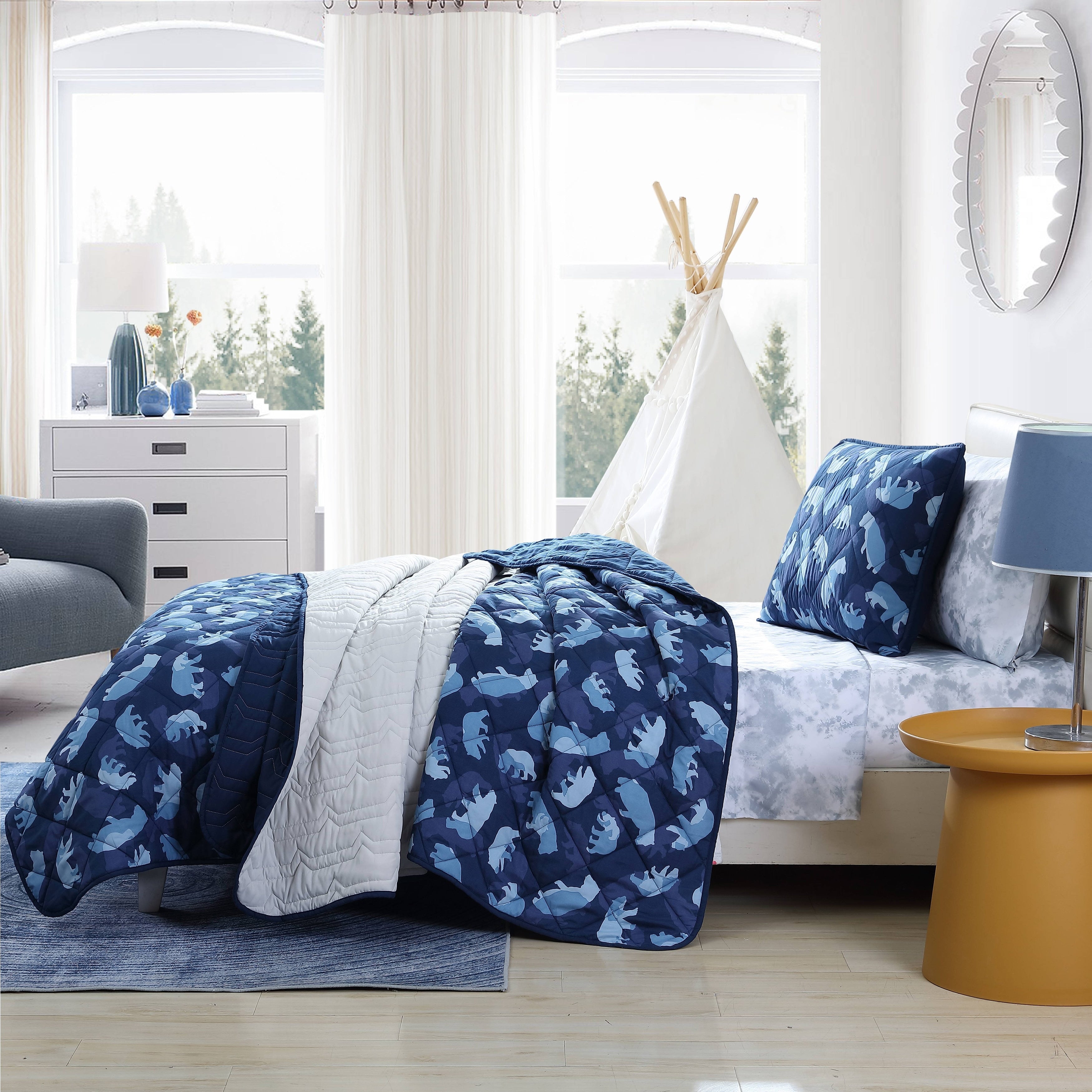 Parure de lit Eddie Bauer Kids Camp Camo Navy