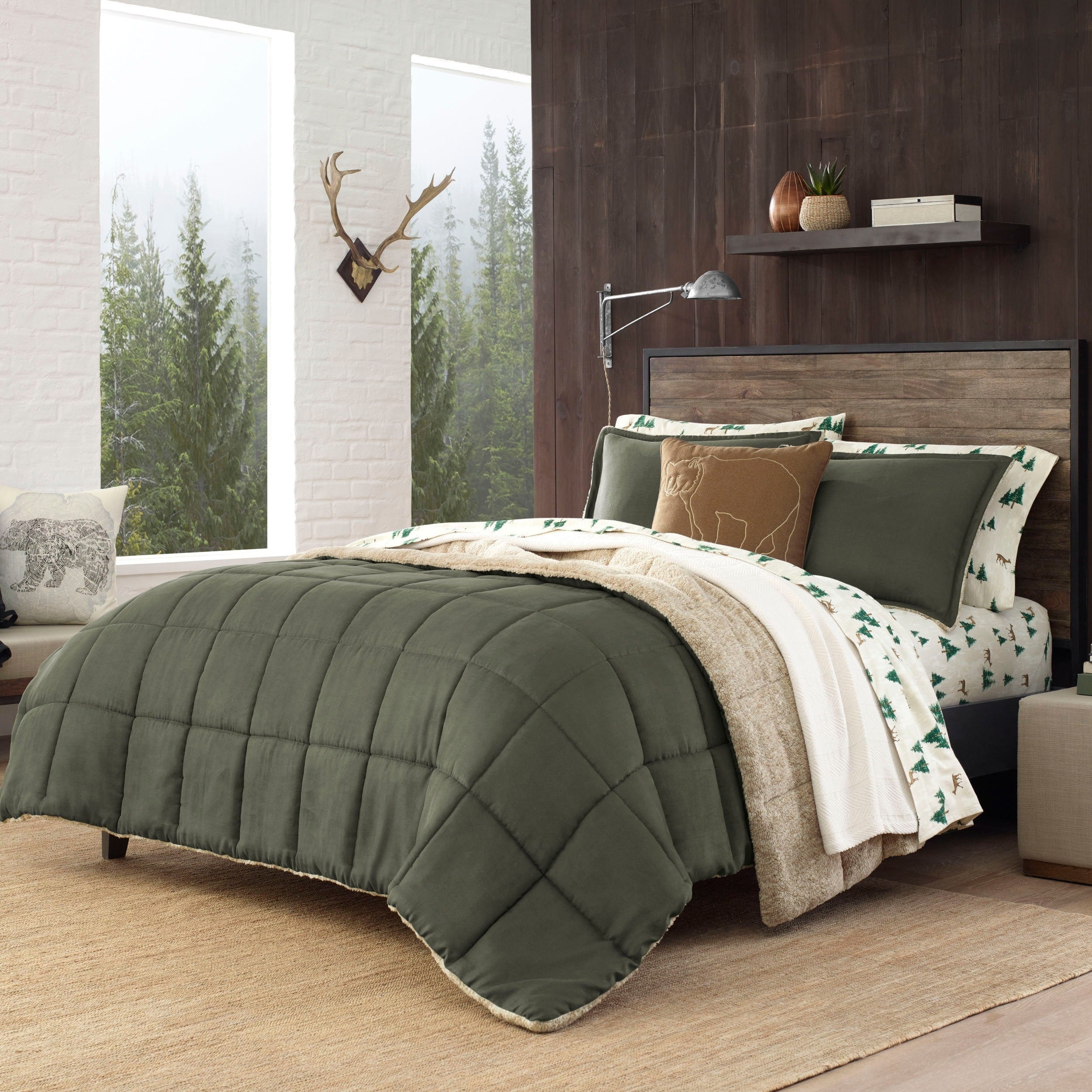Ensemble couette et taies d'oreiller texturées en faux suède Eddie Bauer Sherwood