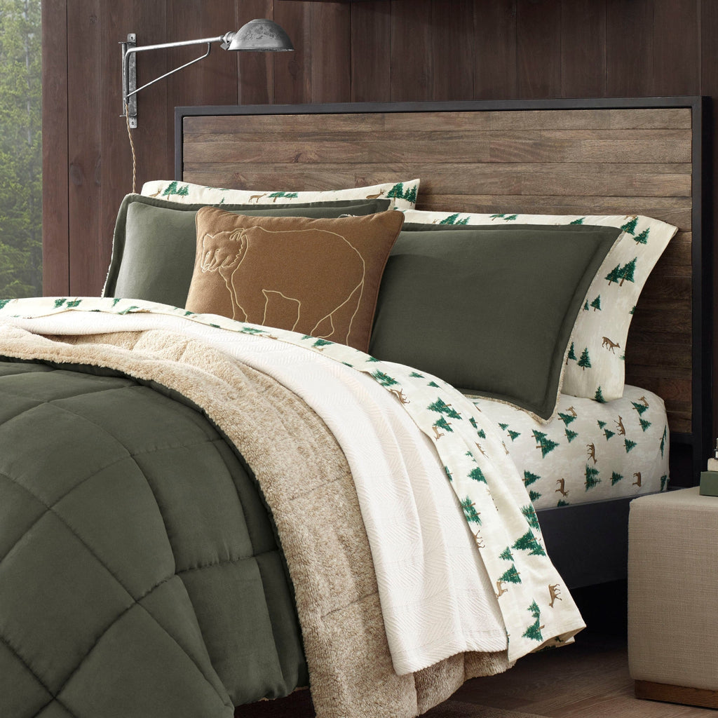 Ensemble couette et taies d'oreiller texturées en faux suède Eddie Bauer Sherwood