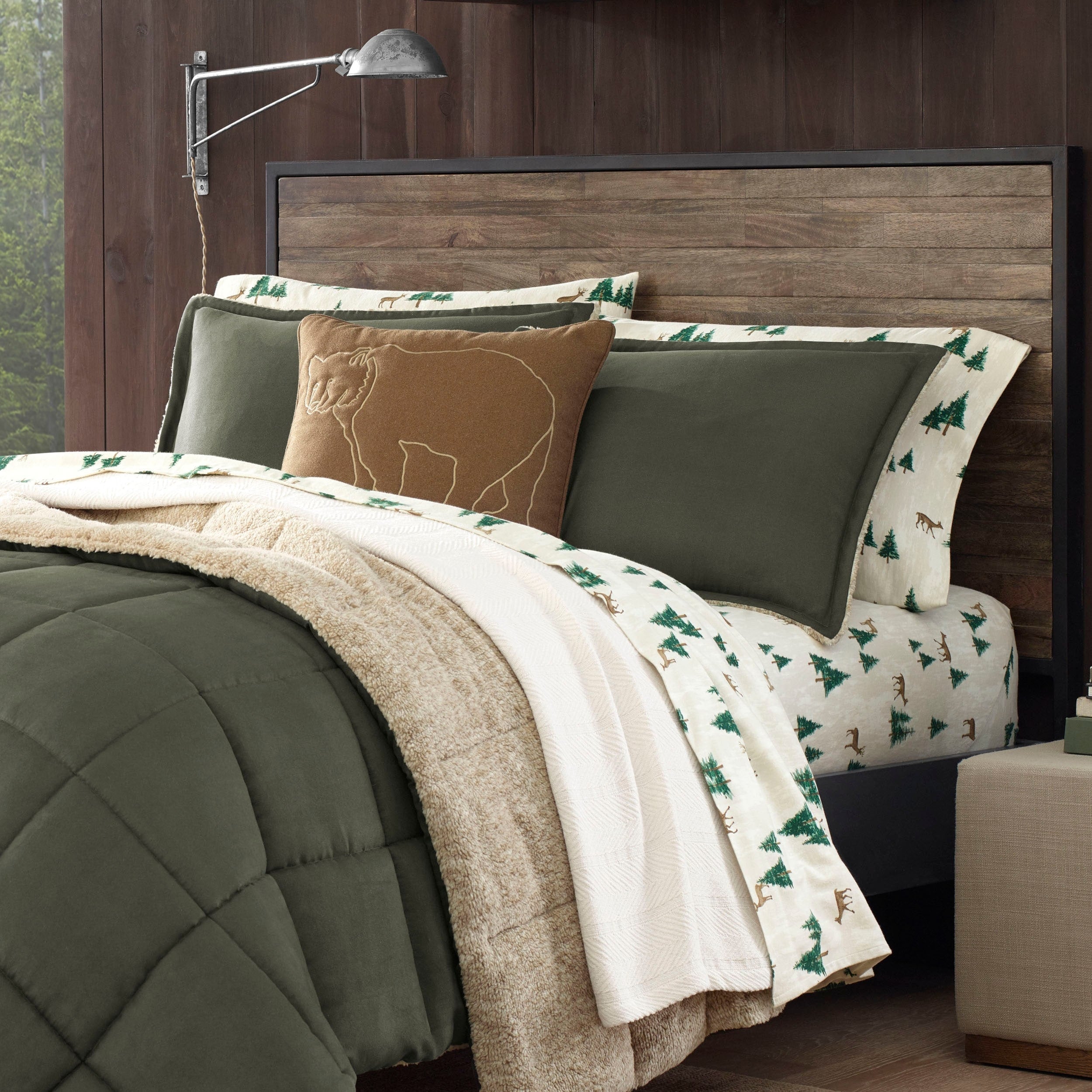 Ensemble couette et taies d'oreiller texturées en faux suède Eddie Bauer Sherwood