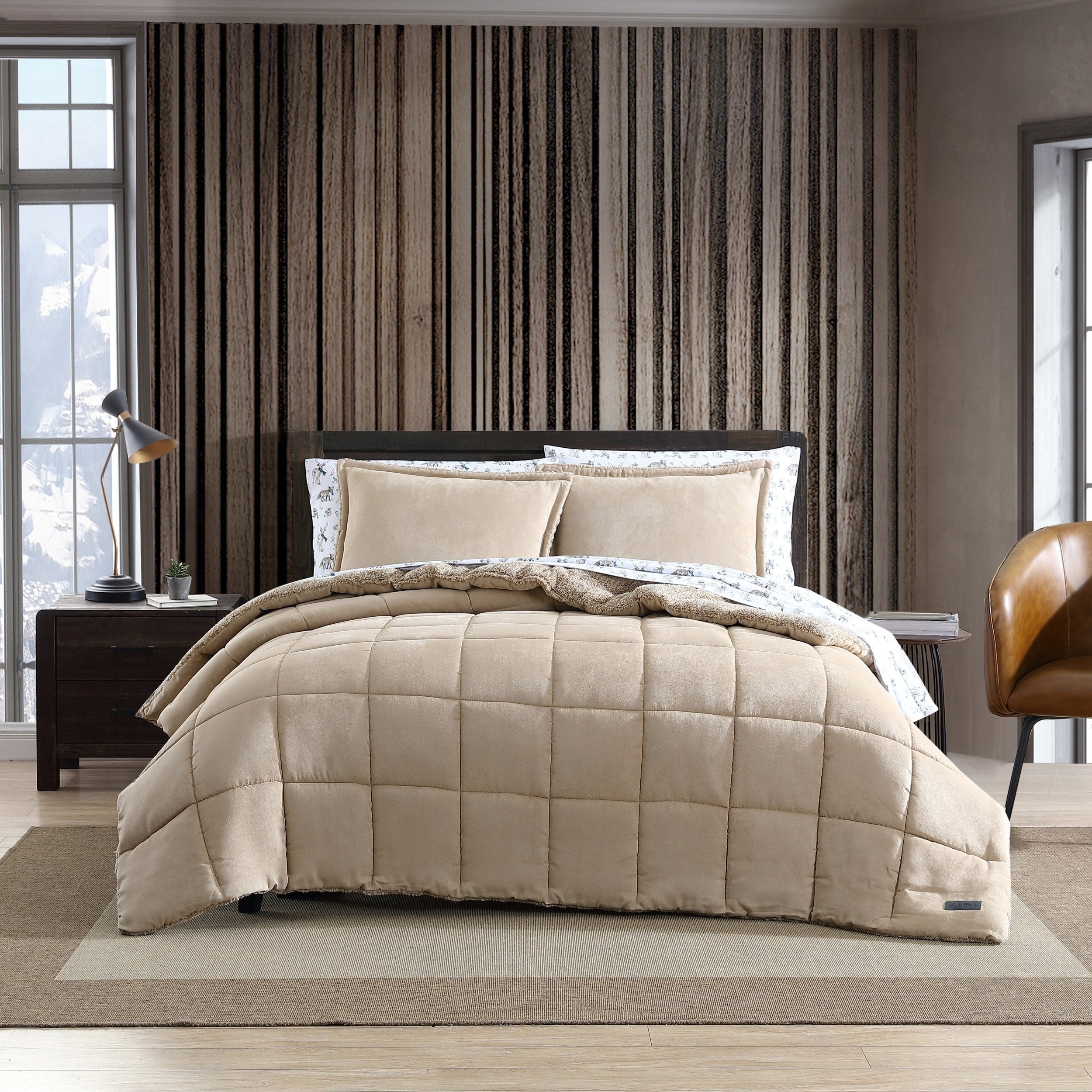 Ensemble couette et taies d'oreiller texturées en faux suède Eddie Bauer Sherwood