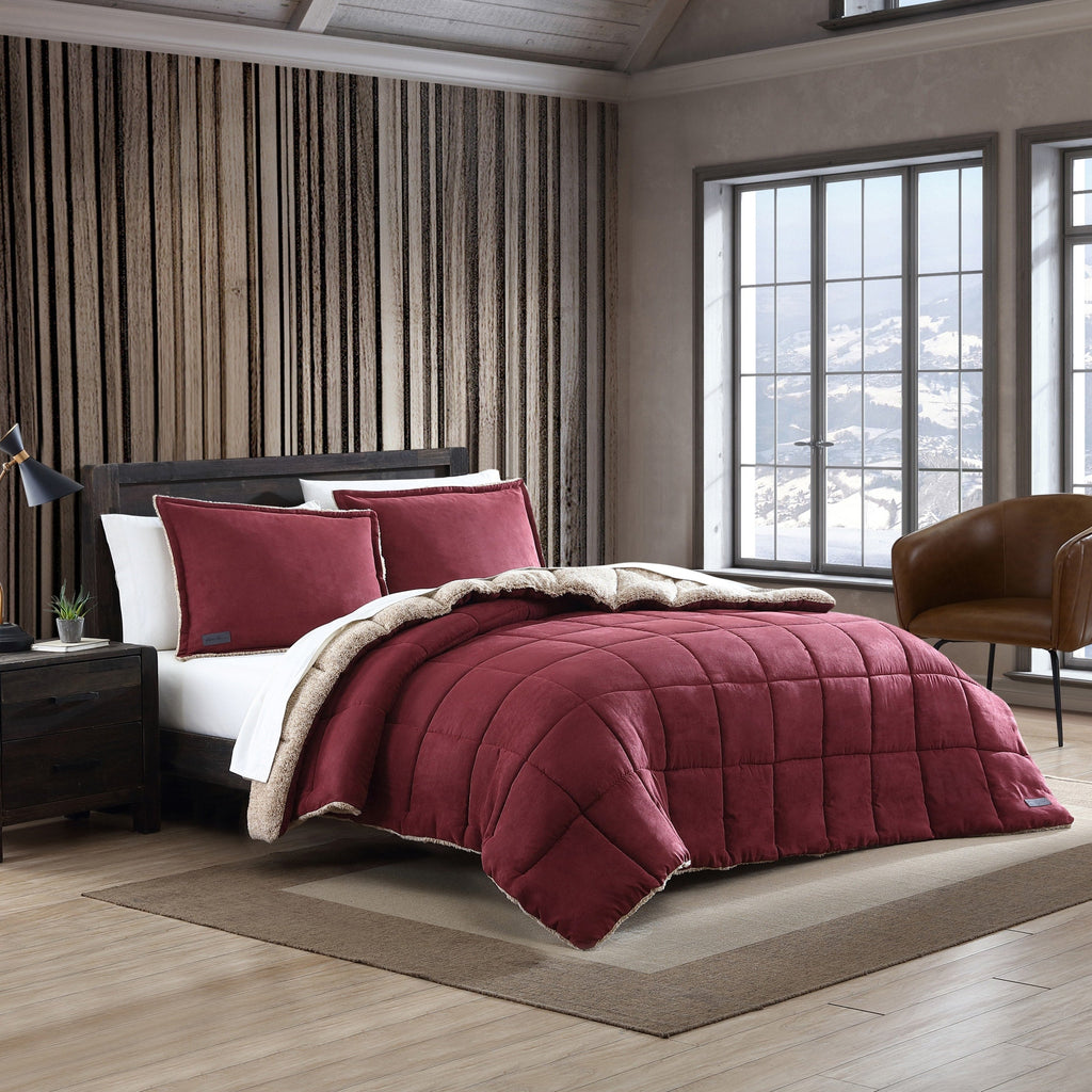 Ensemble couette et taies d'oreiller texturées en faux suède Eddie Bauer Sherwood
