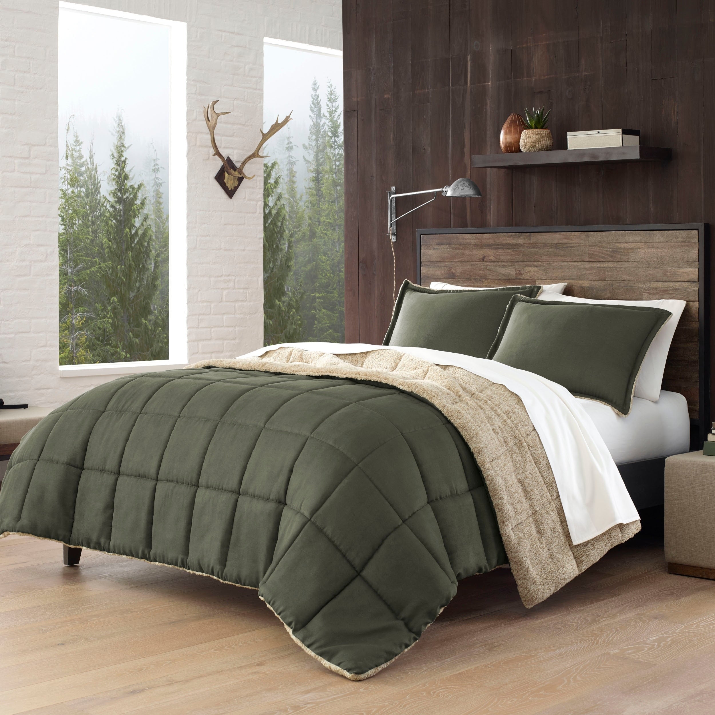 Ensemble couette et taies d'oreiller texturées en faux suède Eddie Bauer Sherwood