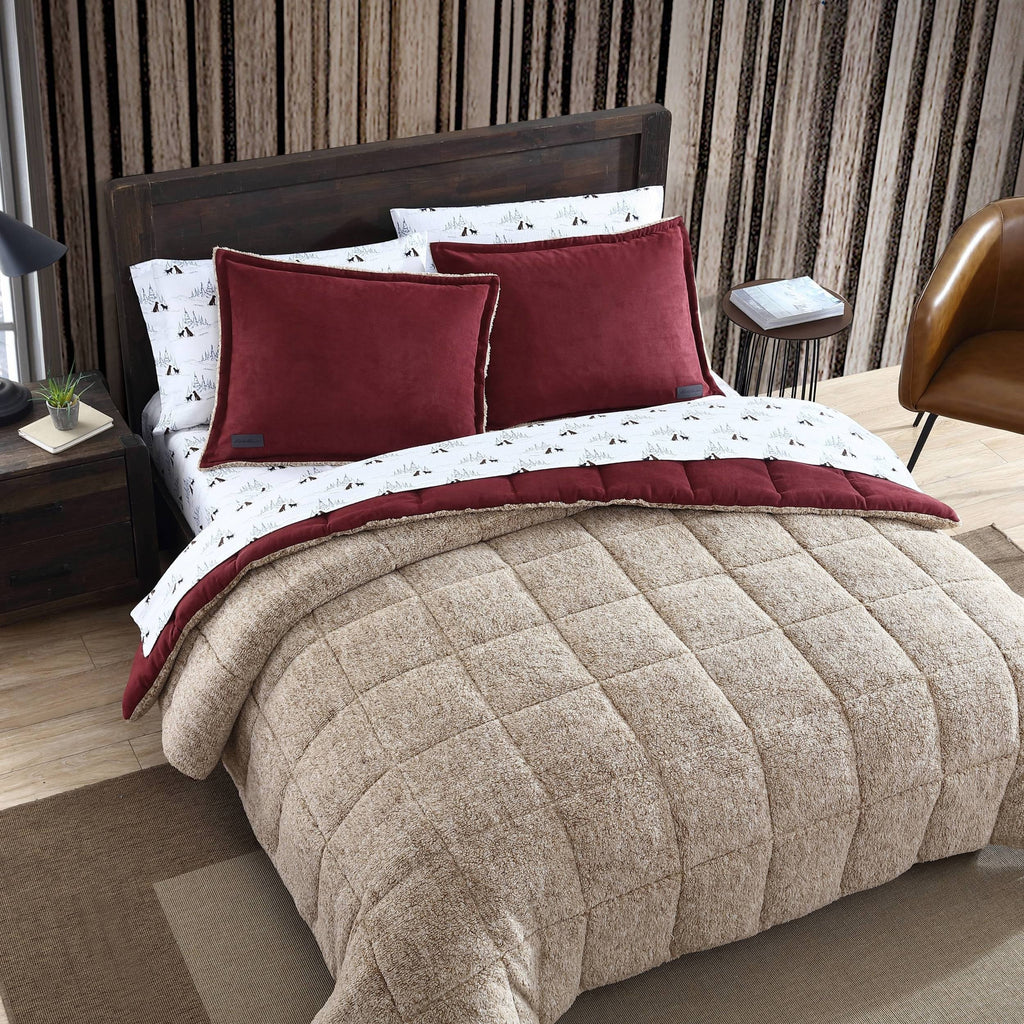 Ensemble couette et taies d'oreiller texturées en faux suède Eddie Bauer Sherwood