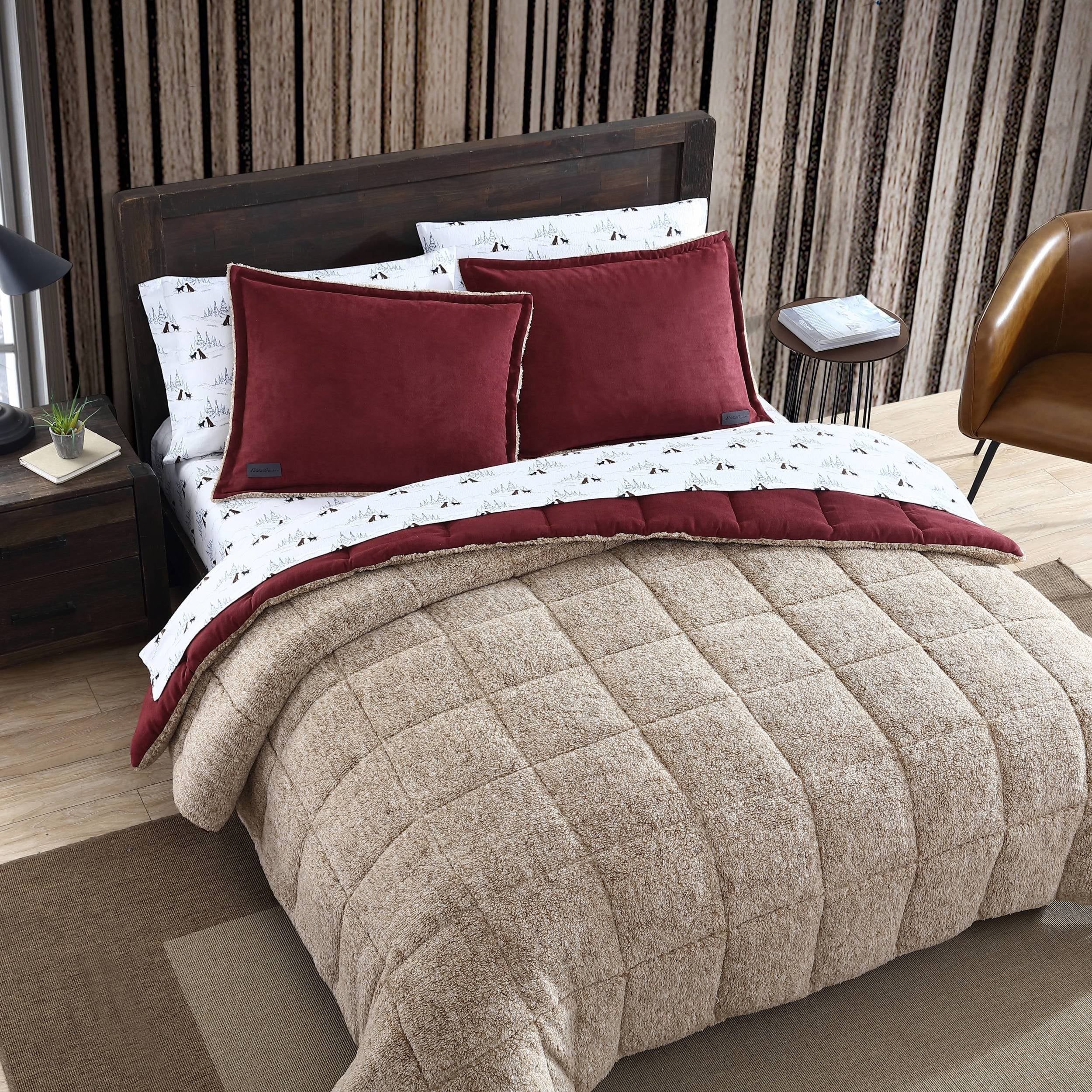 Ensemble couette et taies d'oreiller texturées en faux suède Eddie Bauer Sherwood