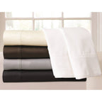 Parure de lit 6 pièces en coton égyptien 600 fils avec poche extra profonde