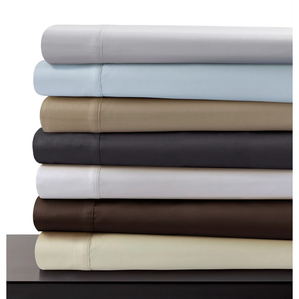 Ensemble de taies d'oreiller en coton égyptien 600 fils (lot de 2)