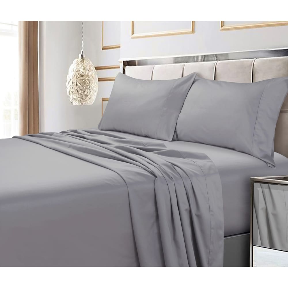 Ensemble de taies d'oreiller en coton égyptien 600 fils (lot de 2)