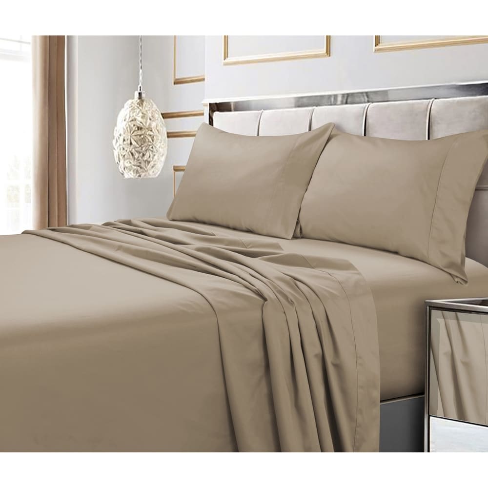 Ensemble de taies d'oreiller en coton égyptien 600 fils (lot de 2)