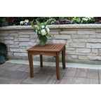 Ensemble de 3 chaises longues en osier d'eucalyptus Eilaf avec pouf et table d'appoint carrée