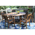 Ensemble de 7 plateaux tournants Eilaf avec chaises empilables