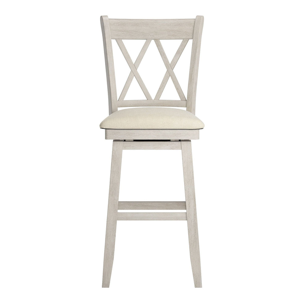 Tabouret de bar pivotant en bois Eleanor à dossier double X par iNSPIRE Q Classic