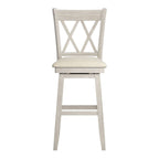 Tabouret de bar pivotant en bois Eleanor à dossier double X par iNSPIRE Q Classic