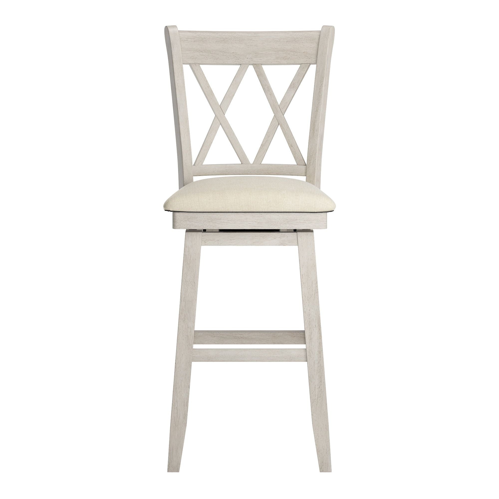 Tabouret de bar pivotant en bois Eleanor à dossier double X par iNSPIRE Q Classic
