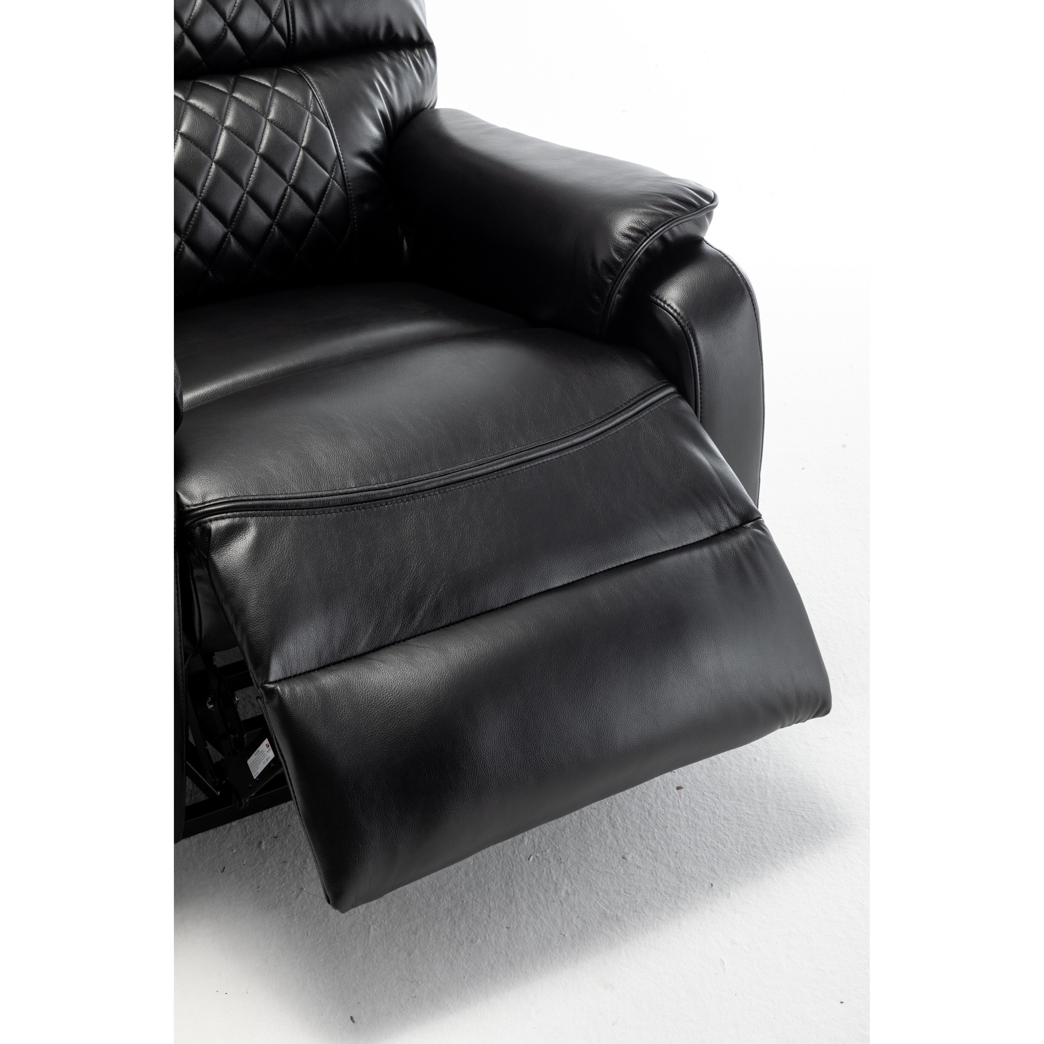 Fauteuil inclinable électrique pour personnes âgées avec inclinaison complète à 180°, moteur OKIN, siège large et poches latérales