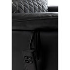 Fauteuil inclinable électrique pour personnes âgées avec inclinaison complète à 180°, moteur OKIN, siège large et poches latérales