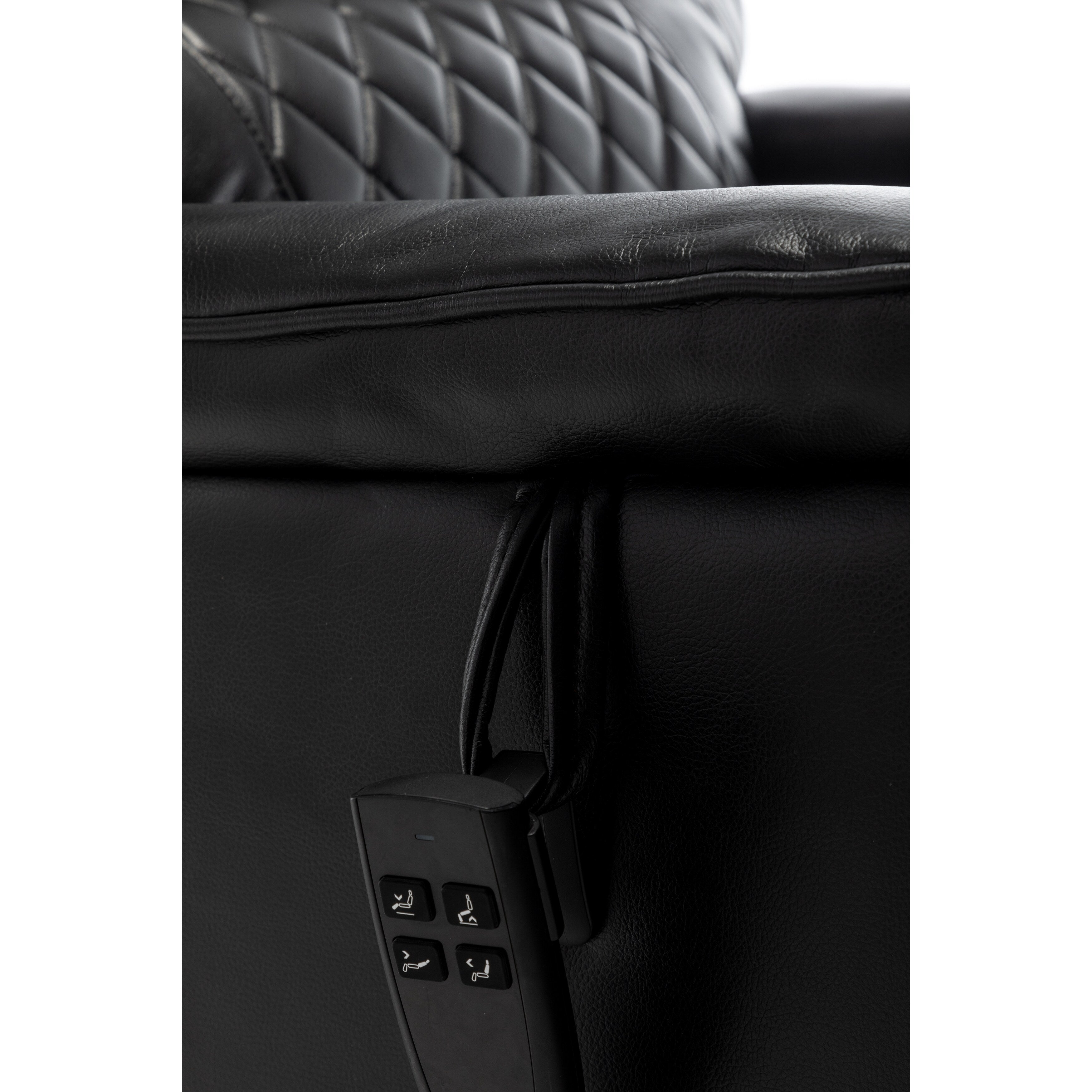 Fauteuil inclinable électrique pour personnes âgées avec inclinaison complète à 180°, moteur OKIN, siège large et poches latérales