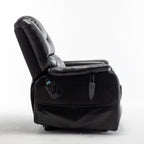 Fauteuil inclinable électrique pour personnes âgées avec inclinaison complète à 180°, moteur OKIN, siège large et poches latérales