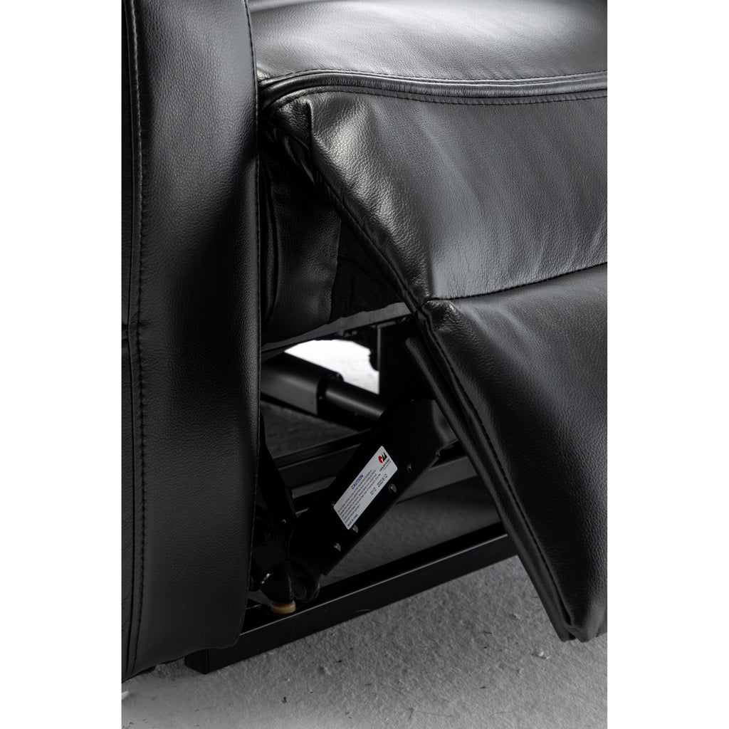 Fauteuil inclinable électrique pour personnes âgées avec inclinaison complète à 180°, moteur OKIN, siège large et poches latérales